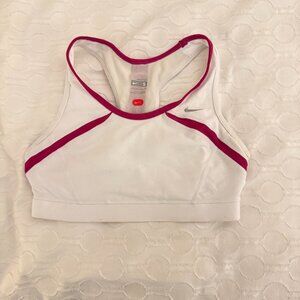 Nike FIT Women's Padded Sports Bra - White / Pink - S